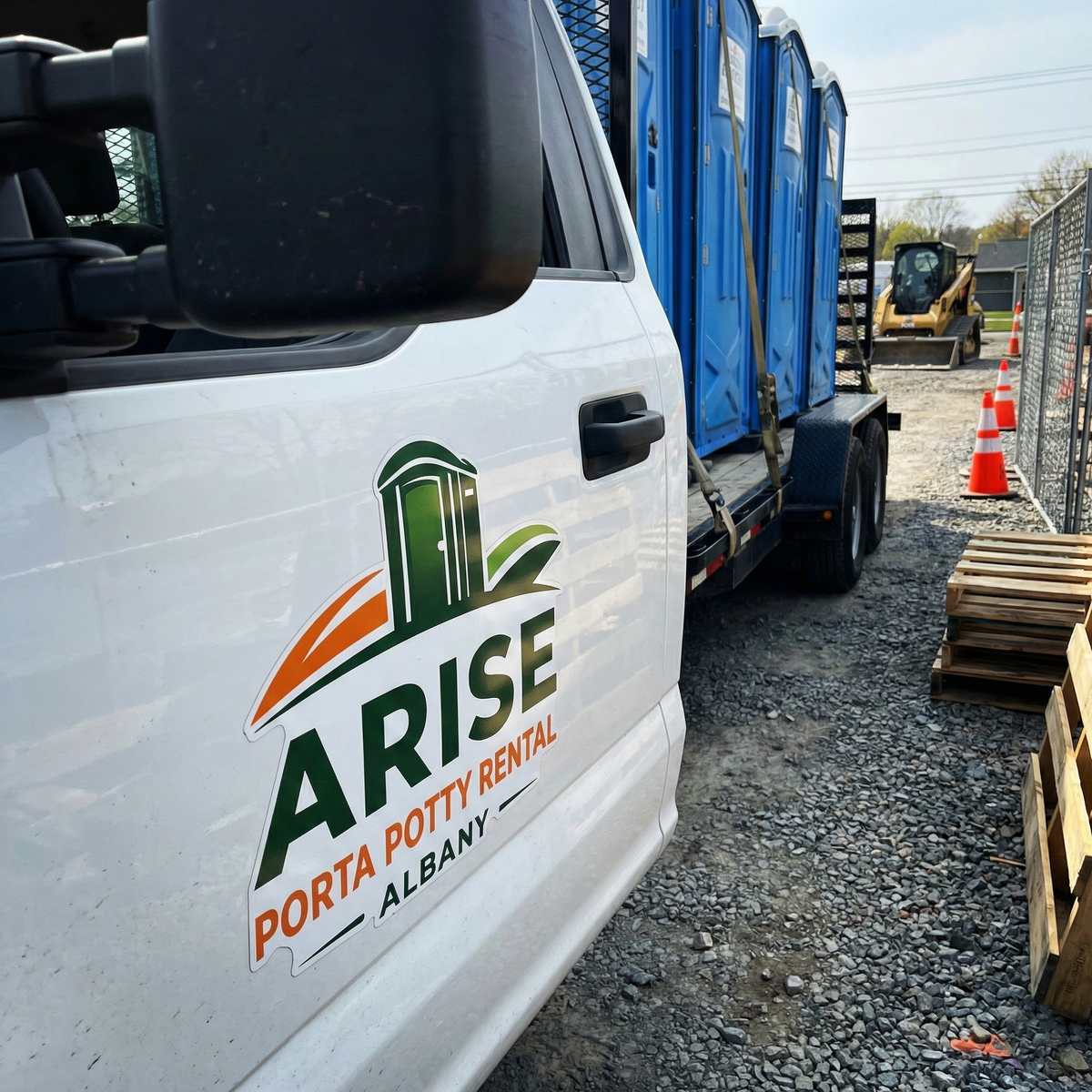 Arise Porta Potty Rental Albany branded delivery truck